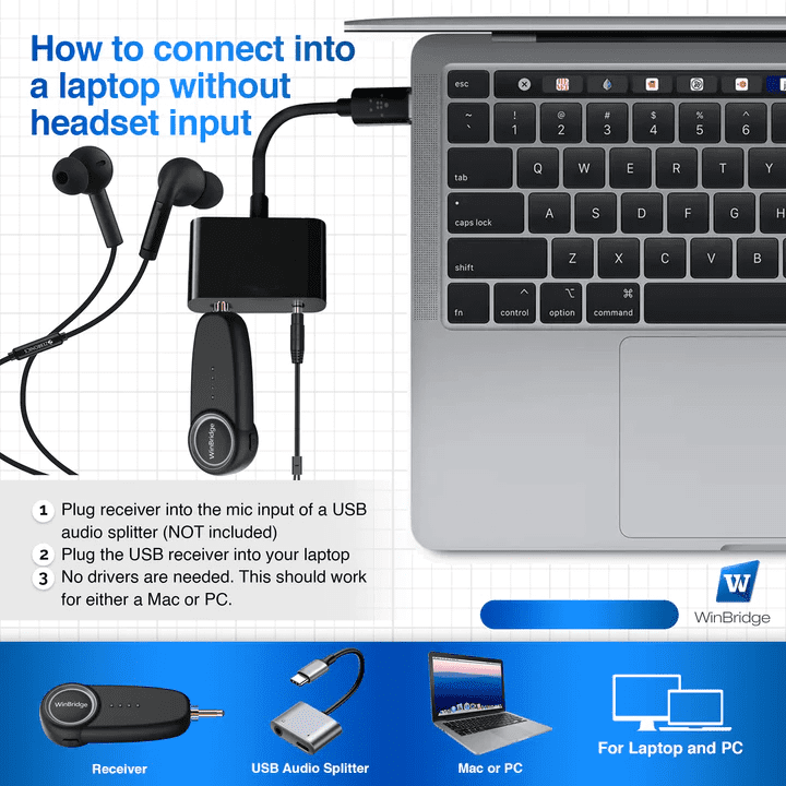 WinBridge S10 UHF Wireless Microphone for S388 Wireless Voice Amplifier