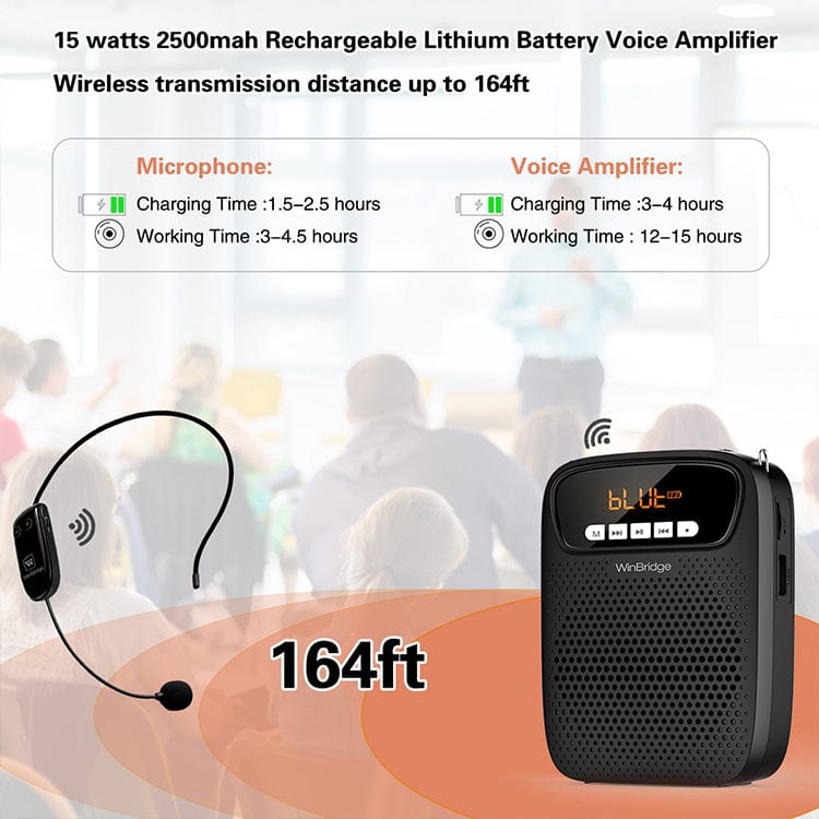 WinBridge S278 Portable Loudspeaker  Voice Amplifier  with Wireless Microphone