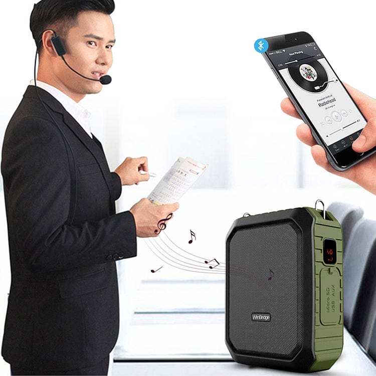 WinBridge M800 Portable Voice Amplifier With UHF Microphone Headset Wireless 18W