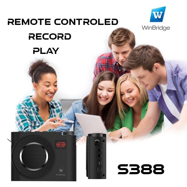 WinBridge S388 Rechargeable Bluetooth with Wireless Headset Microphone 20 Watt for Teachers