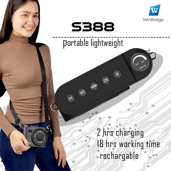WinBridge S388 Rechargeable Bluetooth with Wireless Headset Microphone 20 Watt for Teachers